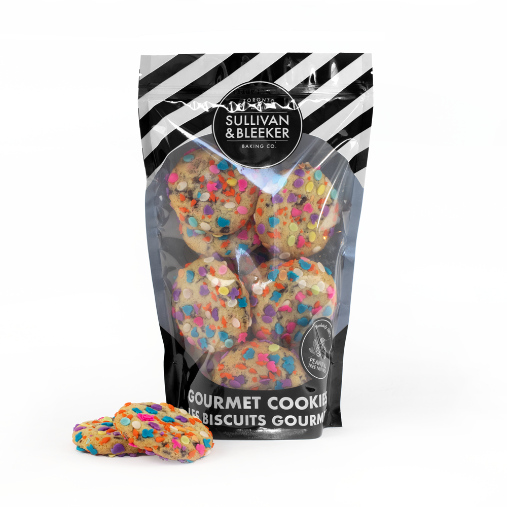14 Mini soft-baked Easter nut-free cookies in a resealable zip-top bag, perfect for holiday catering and parties in Toronto.
