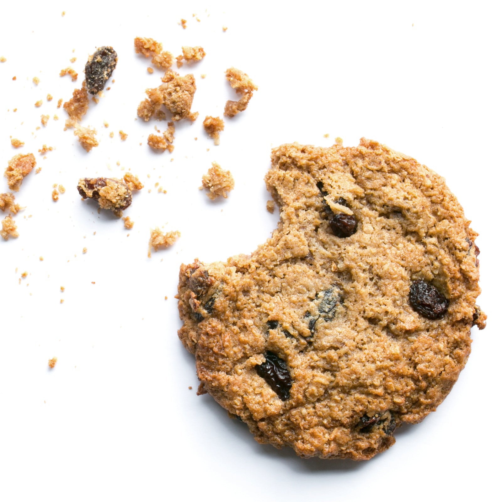 Single soft-baked Oatmeal Raisin nut-free cookie, individually wrapped, for a treat or individual gift box delivery in Toronto.