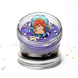 Princess Jarcake (Mini/Regular sizes) in a jar with personalized sticker option, pastel frosting, and Cinderella/Belle ring for nut-free delivery in Toronto.