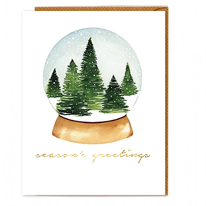 Season&#39;s Greetings Snowglobe Card