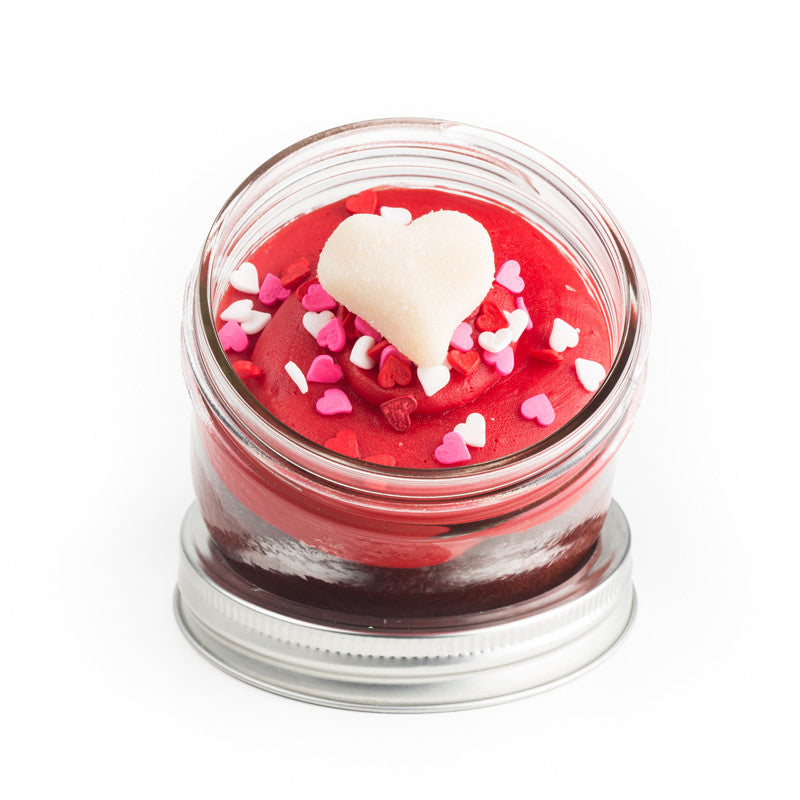 Somebody Loves You Jarcake (Mini/Regular sizes) in a jar with personalized sticker option, chocolate and vanilla cake, perfect for a gift of affection in Toronto.